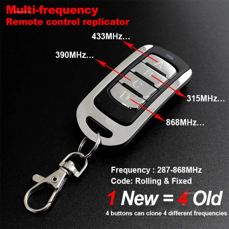 Garage Door Remote Control Duplicator 287MHz-868MHz Multi-Frequency Code Grabber Clone Cloning Code Gate Garage Car Key