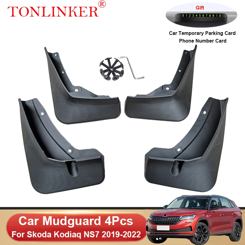 

TONLINKER Car Mudguard For Skoda Kodiaq NS7 2019 2020 2021 2022 GT Mudguards Splash Guards Fender Mudflaps 4pcs Accessories