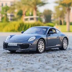 1/36 Porsche 911 Alloy Diecast Car Model Toy 2 Doors Opened Pull Back Cars Birthday Gifts For Children Adult Collections