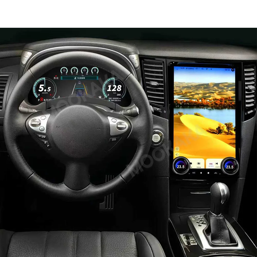 

12,3-дюймовый автомобильный цифровой кластерный прибор, виртуальный коктейль для Infiniti FX35 FX37 FX50 QX70 2009-2016, ЖК-дисплей, центральный спидометр