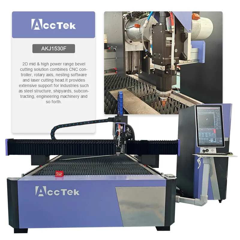 6kw 12kw Bevel Fiber Laser Metal Cutter for Metal Sheet Cutting with BOCI Laser Head Cutting Machines