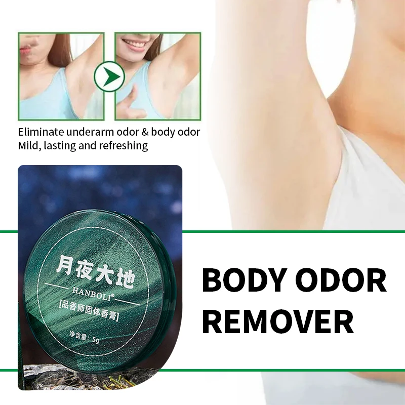 5Pcs Body Odor Underarm Removal Cream Armpit Odor Deodorant Underarm Absorb Sweat Bad Smell Deodorizer Men Women Skin Care