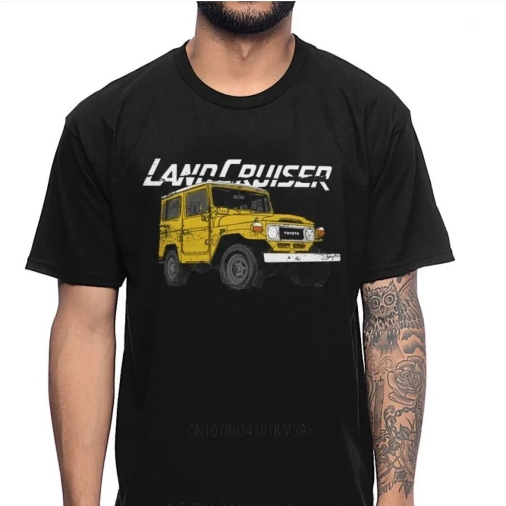 Casual Man FJ40 Land Cruiser T Shirt Man Popular Streetwear Cotton Tee Shirt Summer Leisure Camiseta