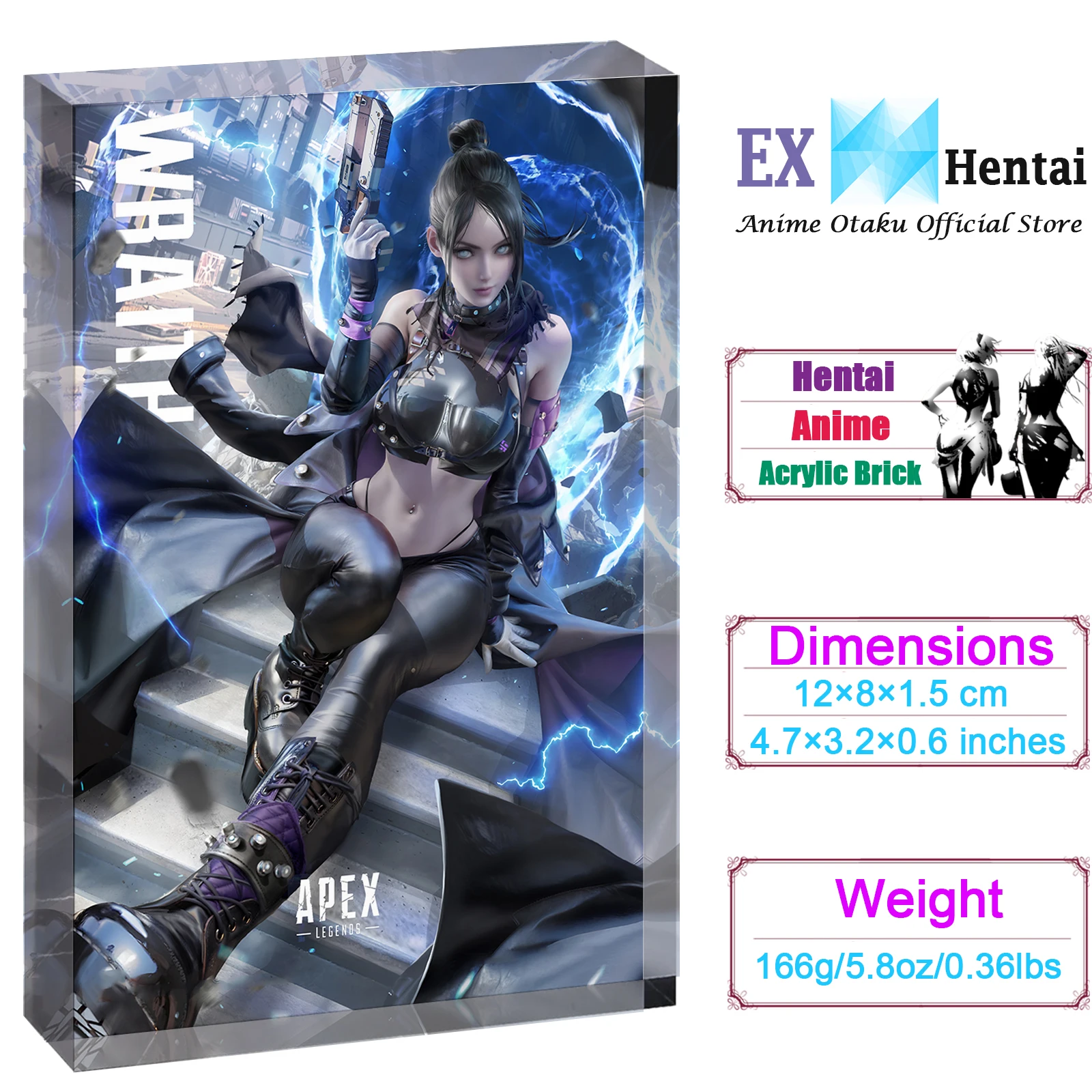 كتلة أكريليك مثيرة من Wraith Apex Legends Voidwalker، حامل فني من Gamer Merch، ديكور مكتب قابل للجمع مخصص، هدية Otaku #1