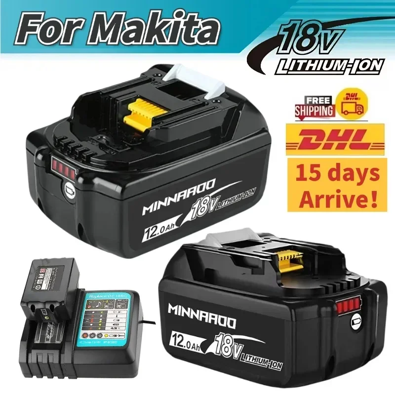 

Аккумуляторная батарея для Makita, литиевая батарея 12,0 Ач 18 в BL1830B BL1850B BL1850 BL1840 BL1860 BL1815, оригинал