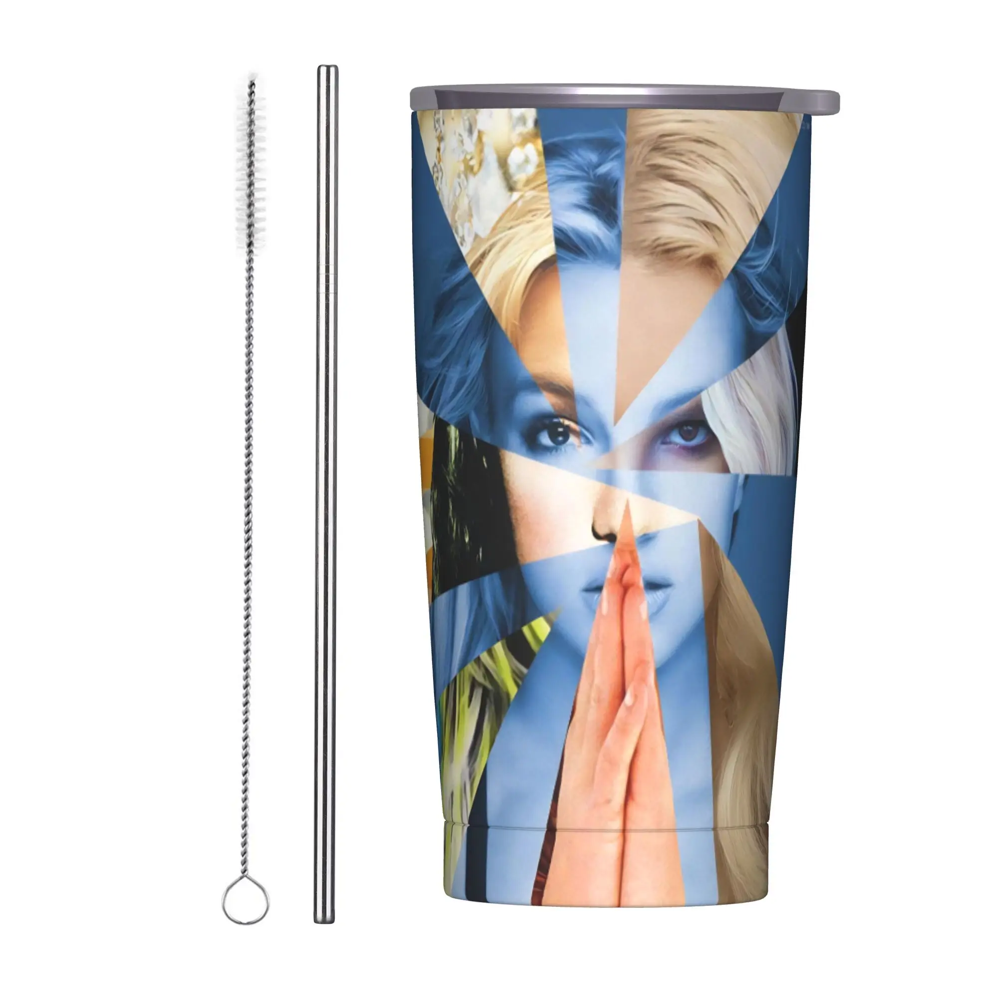 Singer Britney Spears Tumbler Vacuum Insulated  Coffee Cups Vacuum Flask Double Wall Mugs Water Bottle 20oz
