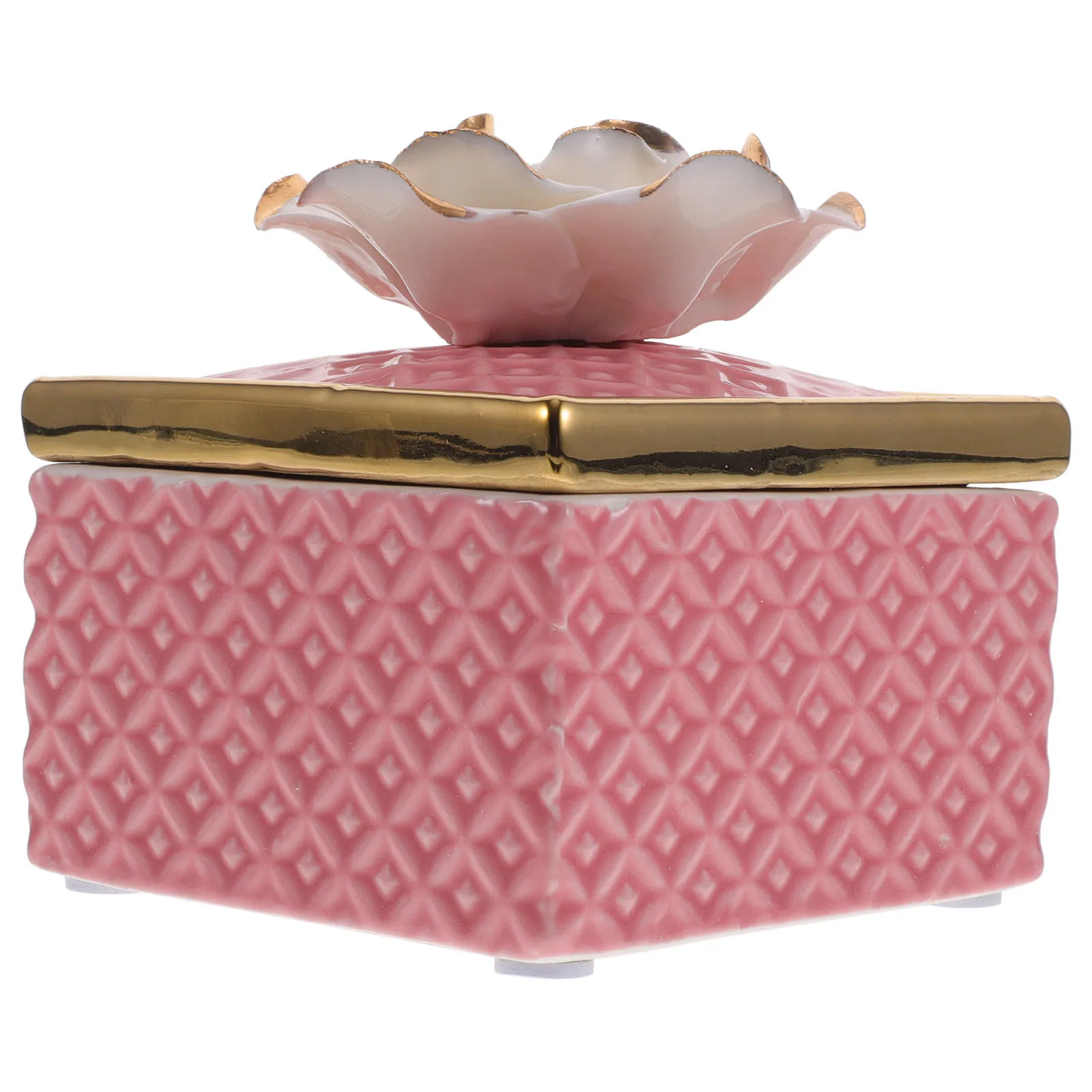 

Jewelry Box Ceramic Trinket Container Small Containers Jar with Lid Charms Holder