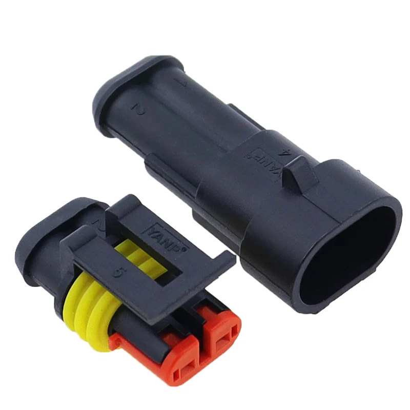 5 sets Kit 2 Pin Way Impermeável Fio Elétrico Conector Plug parte do carro
