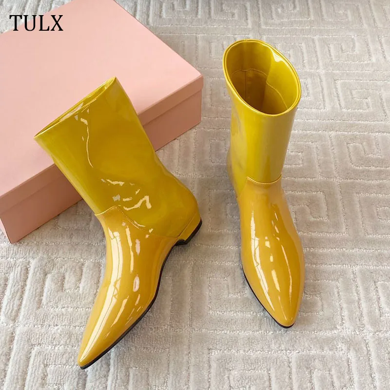 

Fashion Pointed Toe Women Ankle Boots Ladies Slim Short Botas Shoes Low Heels Party Dress Pumps 2024 Spring Autumn Zapatos Mujer