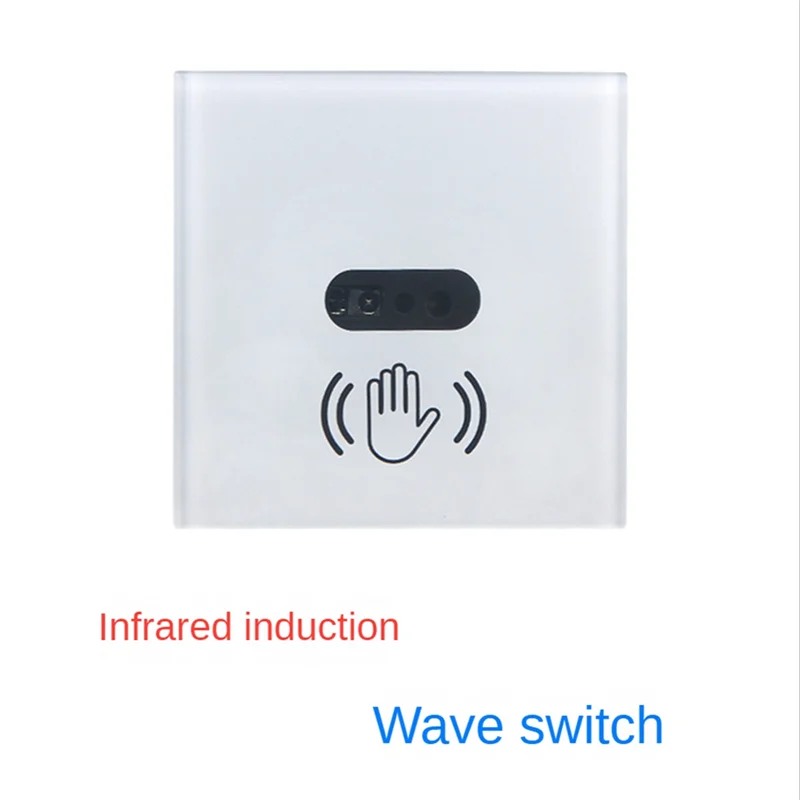 Wall Smart Light Switch Infrare IR Sensor No Need Touch Glass Screen Panel Electrical Power on Off Lamp EU Plug