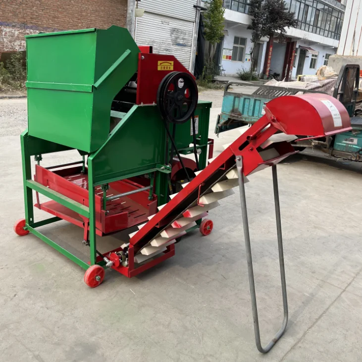 Mobile dual-purpose diesel-electric peanut picker wet and dry farm equipment