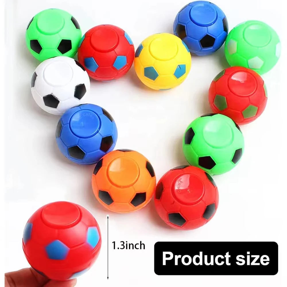 9PCS Football Finger Spin Toy School Kindergarten Soccer Party Favor Gift Guests Kids Birthday Party Gift Bag Stress Relief Toys