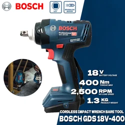 BOSCH GDS18V-400 Cordless Impact Wrench Bare Tool 18V 400Nm Brushless High Torque Electric Wrench Power Tools GDS 18V-400