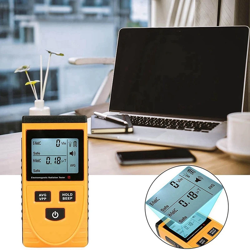 2X Socket Radiation Detection,Portable Dosimeter Counter With LCD Display, Radioactive Detector GM3120