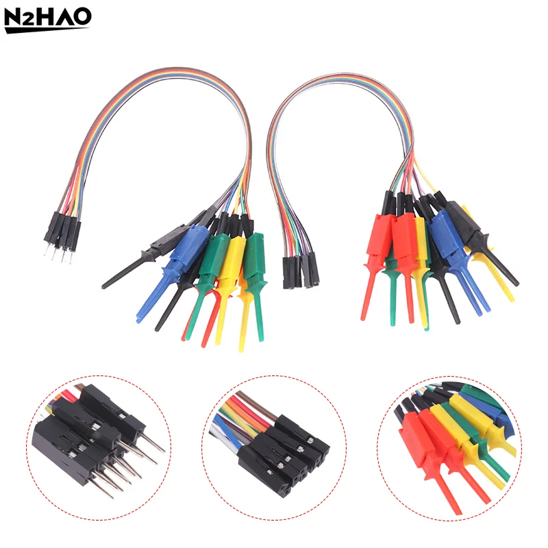 الملونة 20 سنتيمتر عالية الكفاءة اختبار هوك كليب المنطق محلل كابل القابض التحقيق اختبار المشبك عدة لرقائق دبابيس ربط اختبار