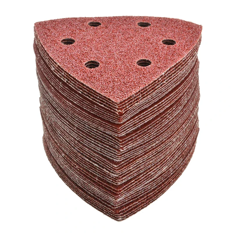 100PCS Triangular Sanding Disc 90mm Delta Sander Hook & Loop Sandpaper Abrasive Tools for Sanding Grit 40-400