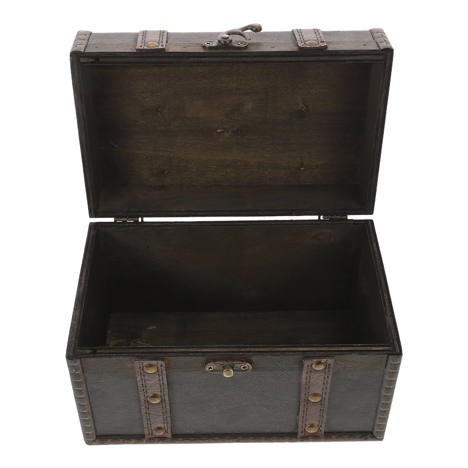 

Dark Brown Vintage Wooden Chest Jewelry Box for Keepsakes Trinkets Decorative Storage Organizer Gift Wood Keepsake Box