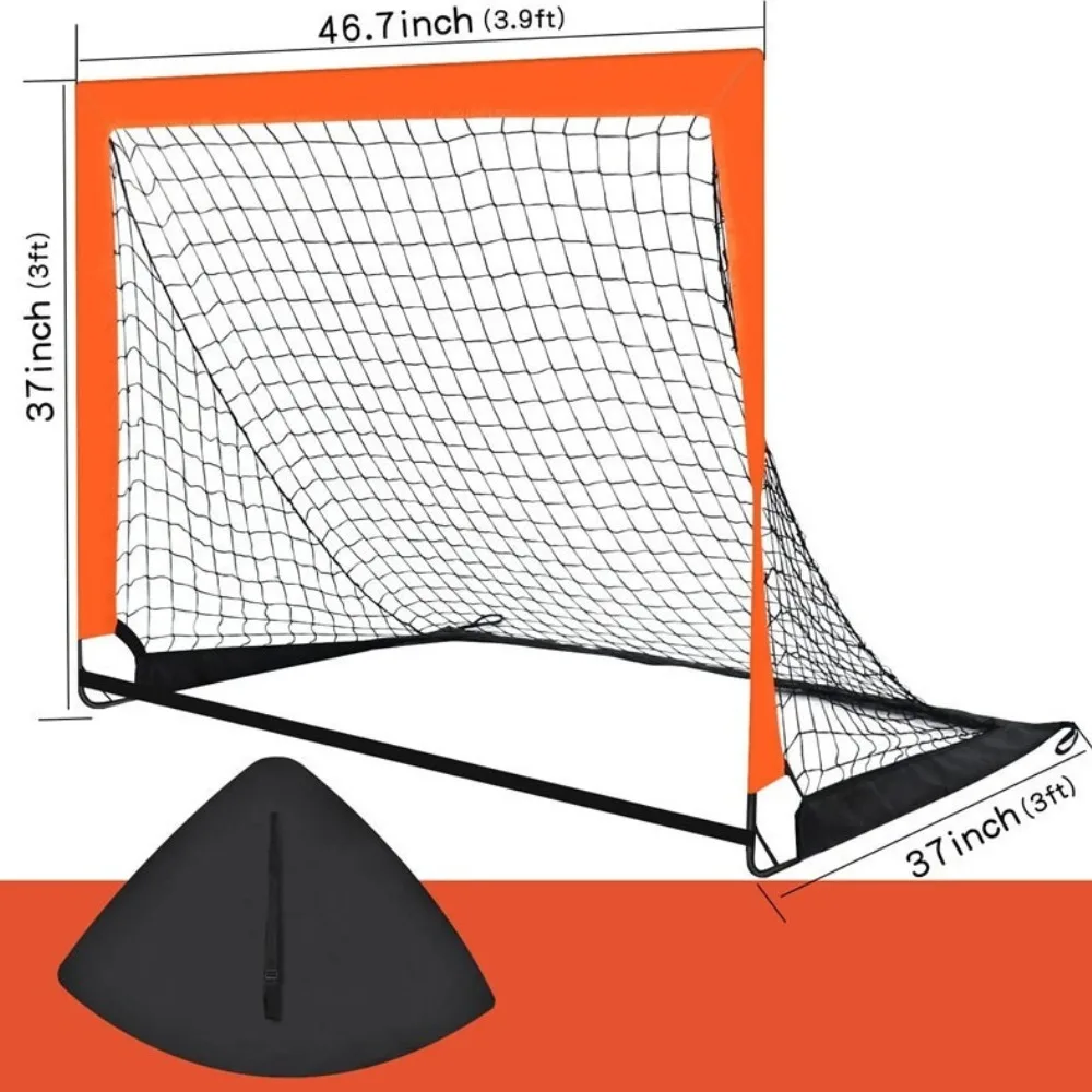 Portable Kids Soccer Goal Backyard Practice Soccer Net Carrying Bag Portable Folding Soccer Goal Indoor and Outdoor Training Net