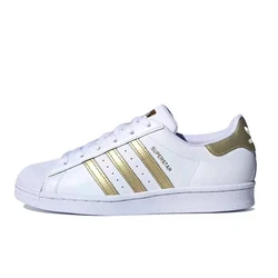 Adidas Originals Superstar Mężczyźni Kobiety Buty na deskorolkę Klasyczne, uniwersalne, rekreacyjne, niskie, odporne na zużycie buty deskorolkowe Platinum