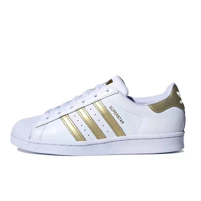 Adidas Originals Superstar Men Women Skateboarding Shoes Classic All-match Leisure Low-top Wear-resistant Board Shoes Platinum