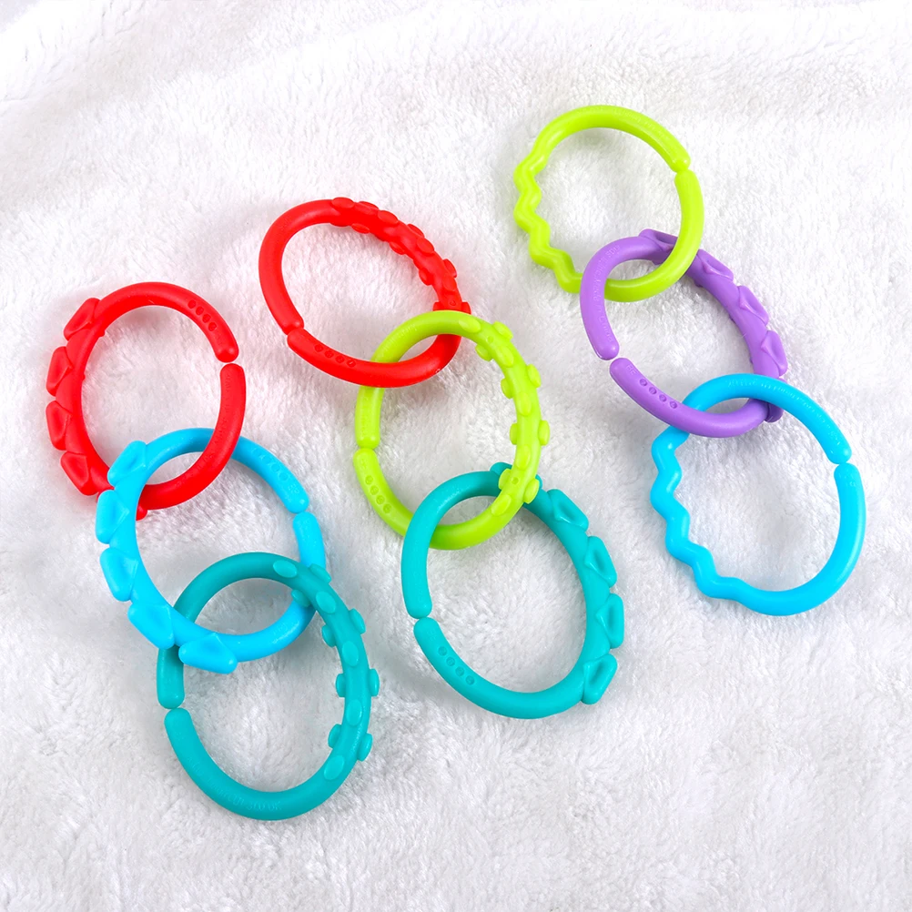 

24 Pcs Stroller Finger Connecting Ring Toddler Plastic Infant Comforting