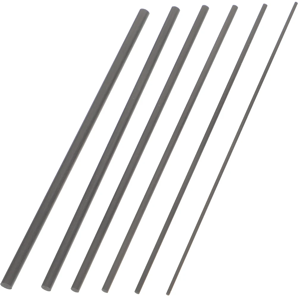 

6pcs Carbon Rod Repair Parts 10cm Solid Fiber Accessories for Fishing Poles Connecting Joints Broken Rods Refit Kit Supplies