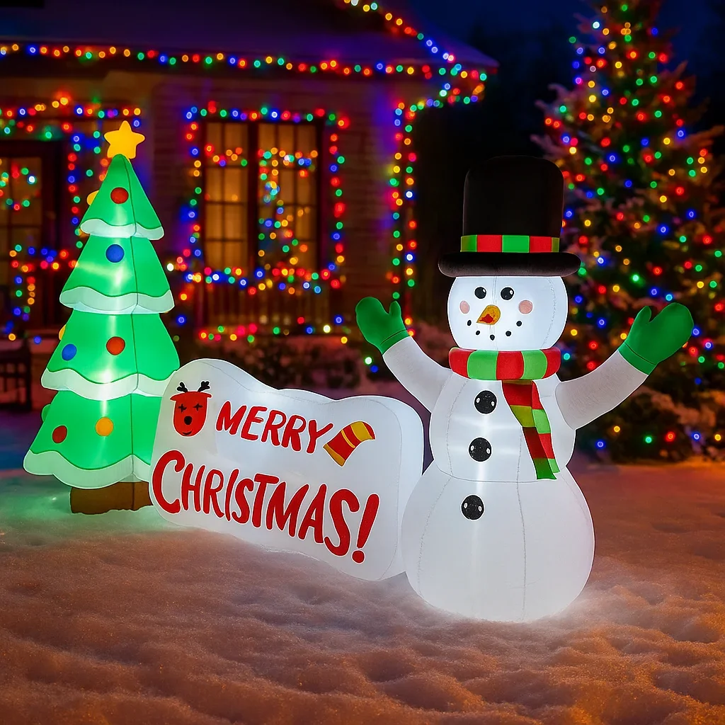 3M/9,8FT Aufblasbare Weihnachtsbaum Schneemann Hof Zeichen Lichter LED Hause Dekorationen Spielzeug Hof Weihnachten Liefert Outdoor urlaub Dekor