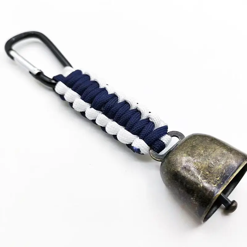 4mm Paracord Mountaineering bell Camping Atmosphere Decoration Wind Chime Backpack Tent Car Pendant Noise Bells keychain