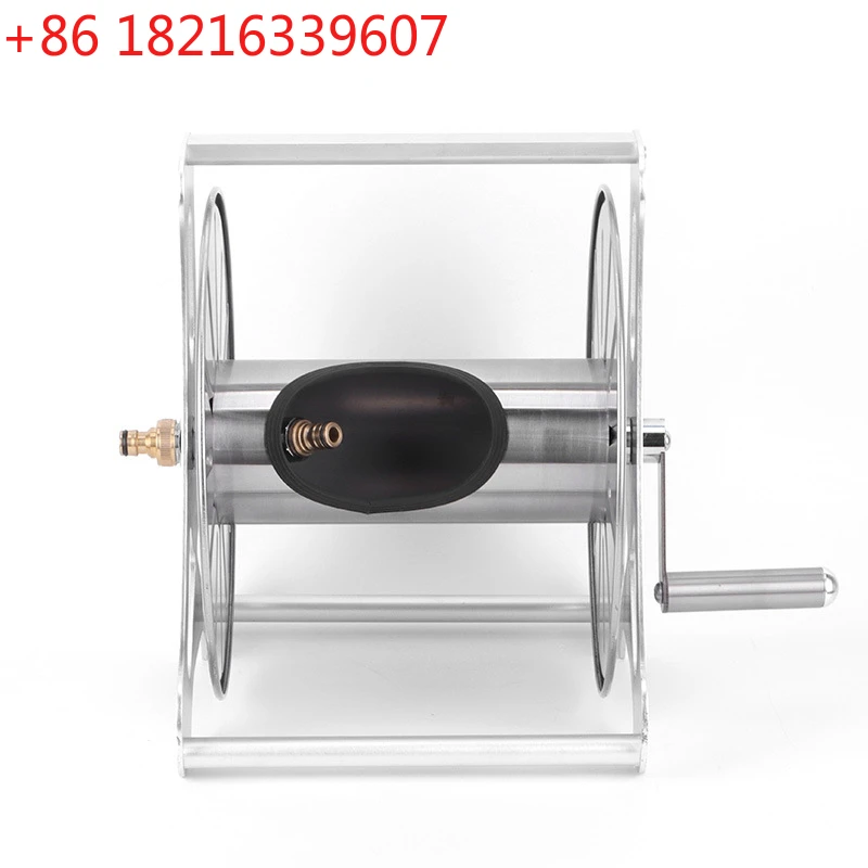 Wall-Mounted Garden Hose Storage Rack Stainless Steel Automatic Hose Reel for Watering Plants and Car Washing