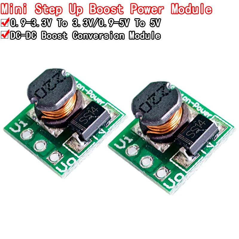 5szt DC-DC 0.9-3.3V do 3.3V 500mA 0.9-5V do 5V Mini Step Up Boost Power Module DC to DC For Arduino Voltage Converter Module