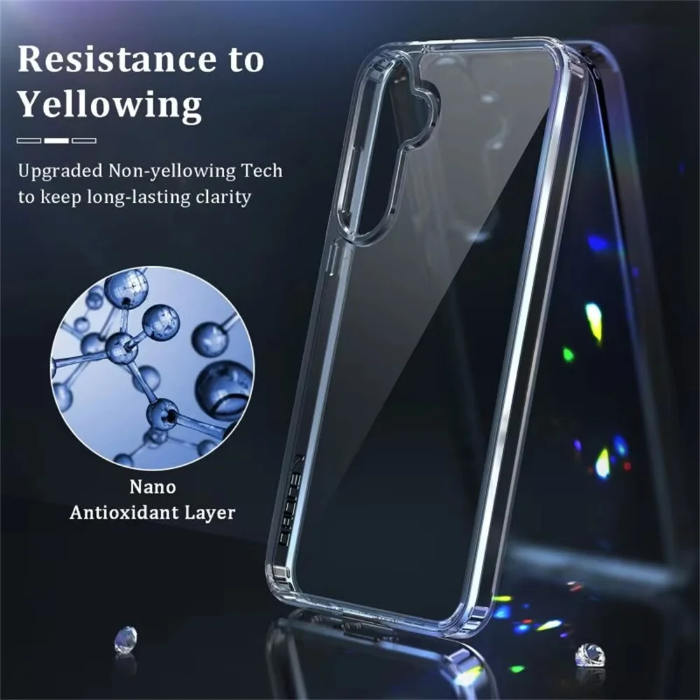 Прозрачные чехлы для телефонов Samsung Galaxy A56 A36 A16 A55 A35 A25 A15 A54 A34 A24 A14 A73 A53 A33 A23 A13 A72 A52 Silicon Cover