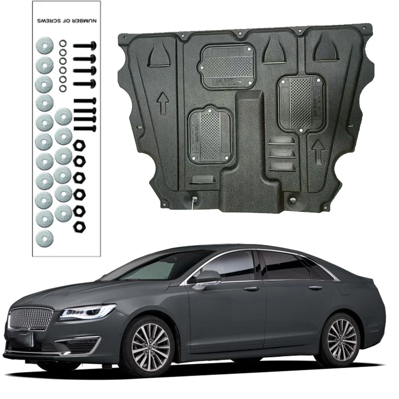 

For LINCOLN MKZ 2017-2020 2.0T 2019 Engine Guard Board Splash Shield Mud Fender Plate Cover Black Car Mudflap Mudapron Mudguard