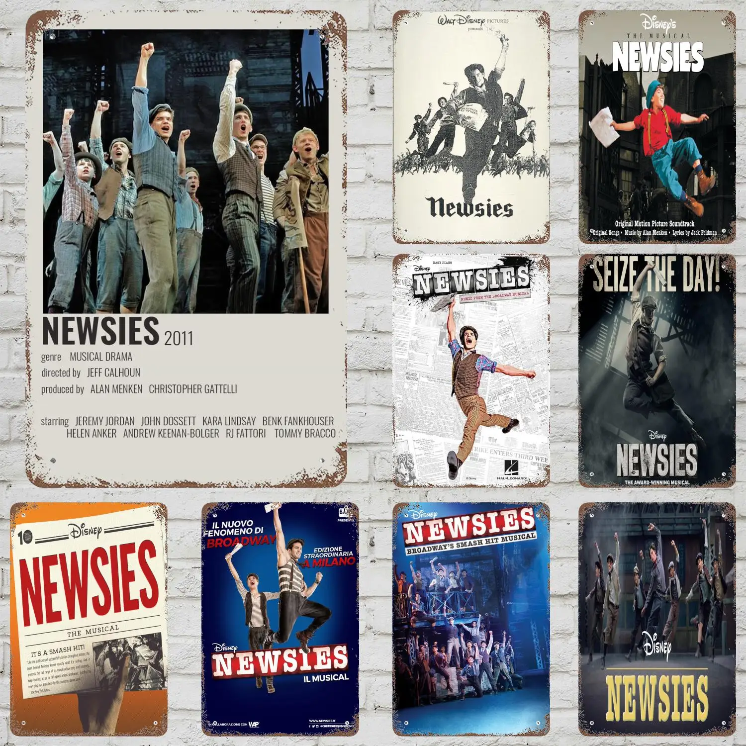 

MINISO Newsies Decor Poster Vintage Tin Sign Metal Sign Decorative Plaque for Pub Bar Man Cave Club Wall Decoration