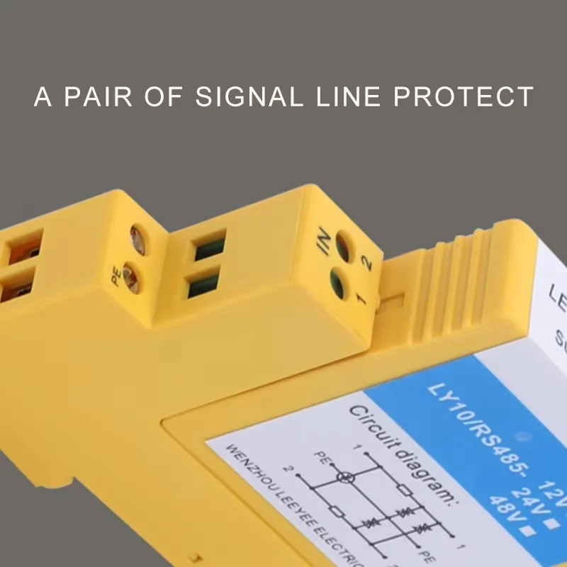 Factory Supply 4~20mA DC 5V 12V 24V RS485 Analog Signal Protector Surge Protective Device SPD