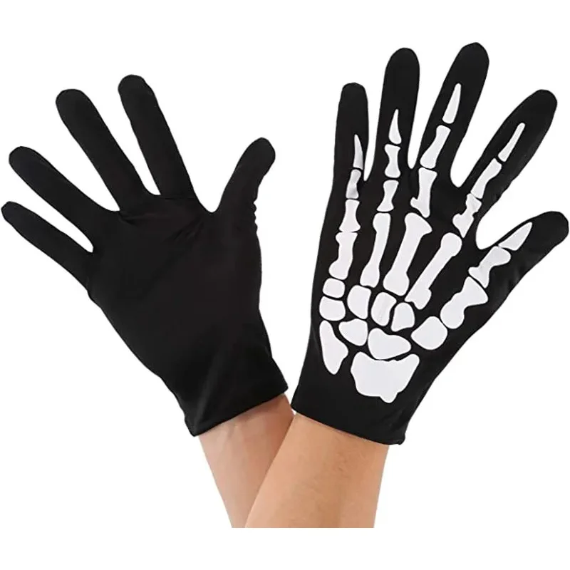 Grim Reaper Falce e guanti da scheletro spaventosi Grim Reaper Set di accessori Falce di Halloween Arma Puntelli per feste Costume Adulto Bambino