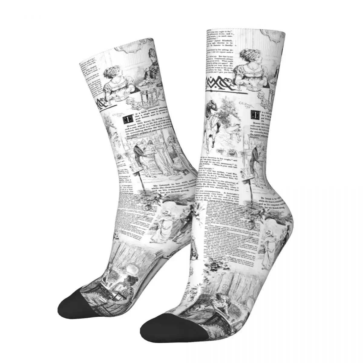 Pride And Prejudice - Pages Socks Harajuku Super Soft Stockings All Season Long Socks Accessories for Unisex Gifts