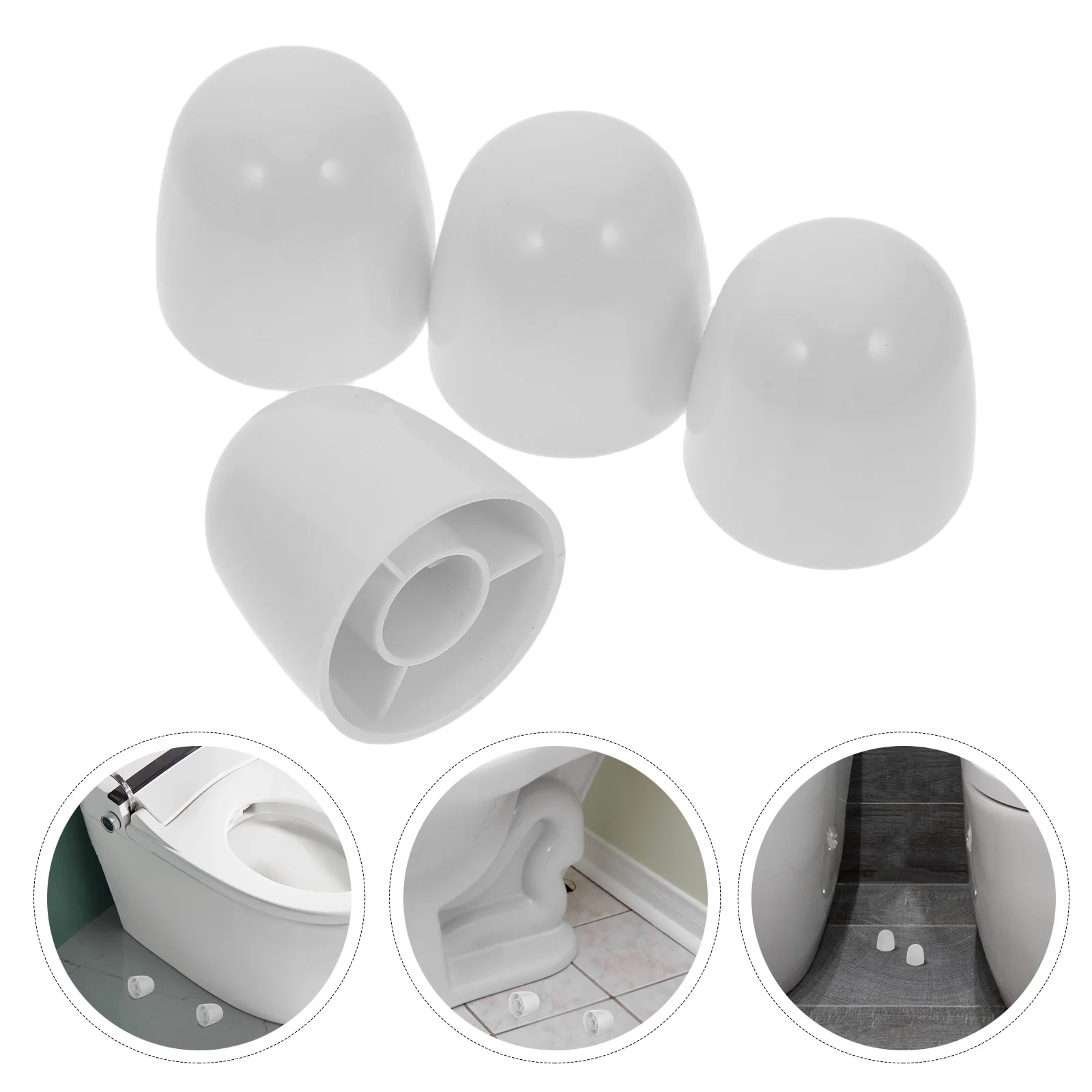 4Pcs Toilet Bolt Caps Decorative Cover for Floor Screws No Tools Needed Bathroom Fixture Enhancement Accessory