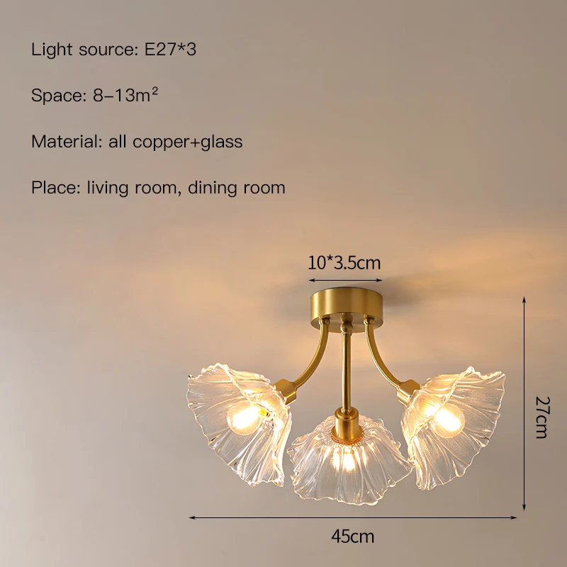 Nordic glazen plafondlamp Moderne bloem hanglamp Hal Gangpad Gang Slaapkamer Keuken Restaurant Woonkamer kroonluchters