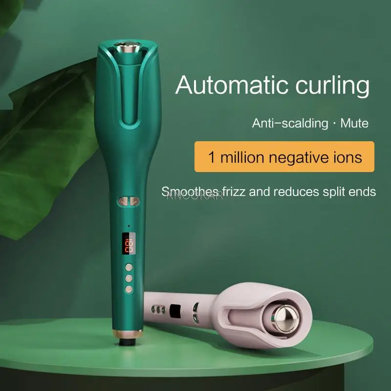 Portable Curling Iron Sutomatic Curling Iron Negative Ion Electric Ceramic Heating LCD Screen Rotating Wave Curling Tongs Curls