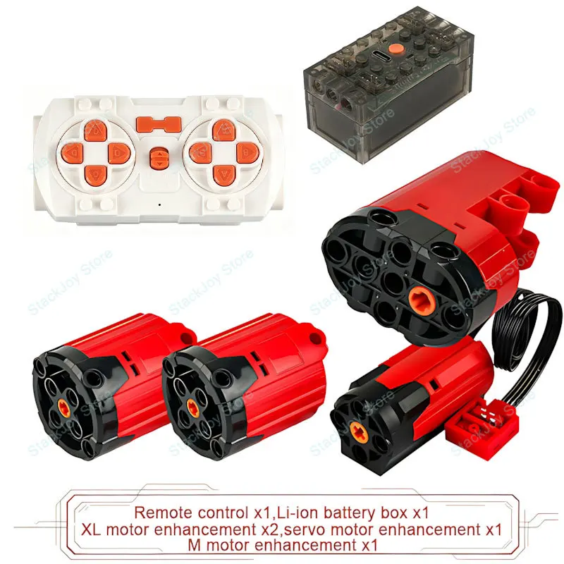 Intelligentes kabelloses Bauset, Bluetooth-Motor, APP-Geschwindigkeitsregelung für Legoeds, PF-Blöcke, wiederaufladbarer Akku im Lieferumfang enthalten