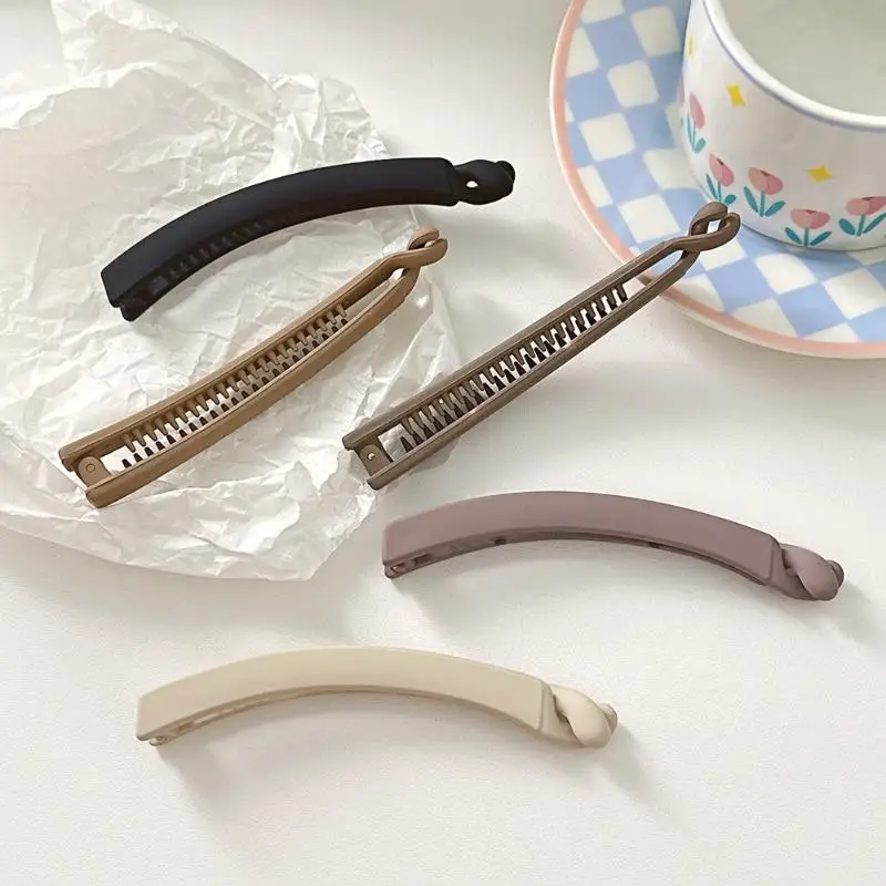 5 Stück Acryl-Bananenklammern, elegante Damen-Haarspangen für den Hinterkopf, koreanische Pferdeschwanz-Haarnadeln, Haarspangen für Mädchen, Haar-Accessoires – Detail 3