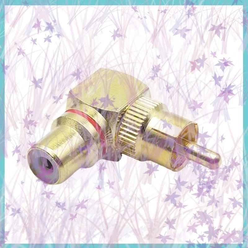 2/4/6 قطعة RCA الزاوية اليمنى ذكر إلى موصل سالب 90 درجة محولات القابس L نوع F tO M موصلات الصوت النحاس مطلية بالذهب C4 #4