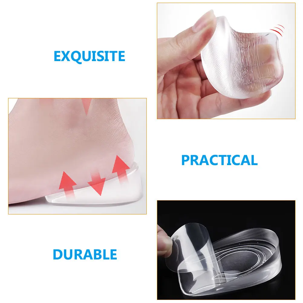 

Гелевые вкладыши для увеличения роста, невидимые стельки для увеличения высоты для мужчин и женщин, амортизирующие подушечки для пяток.