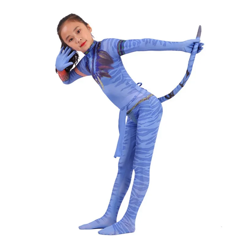 Avatar The Way of Water Anime Cosplay Costumes pour enfants et adultes, costume de batterie Zentai, combinaisons d'Halloween, vêtements de déguisement pour femmes