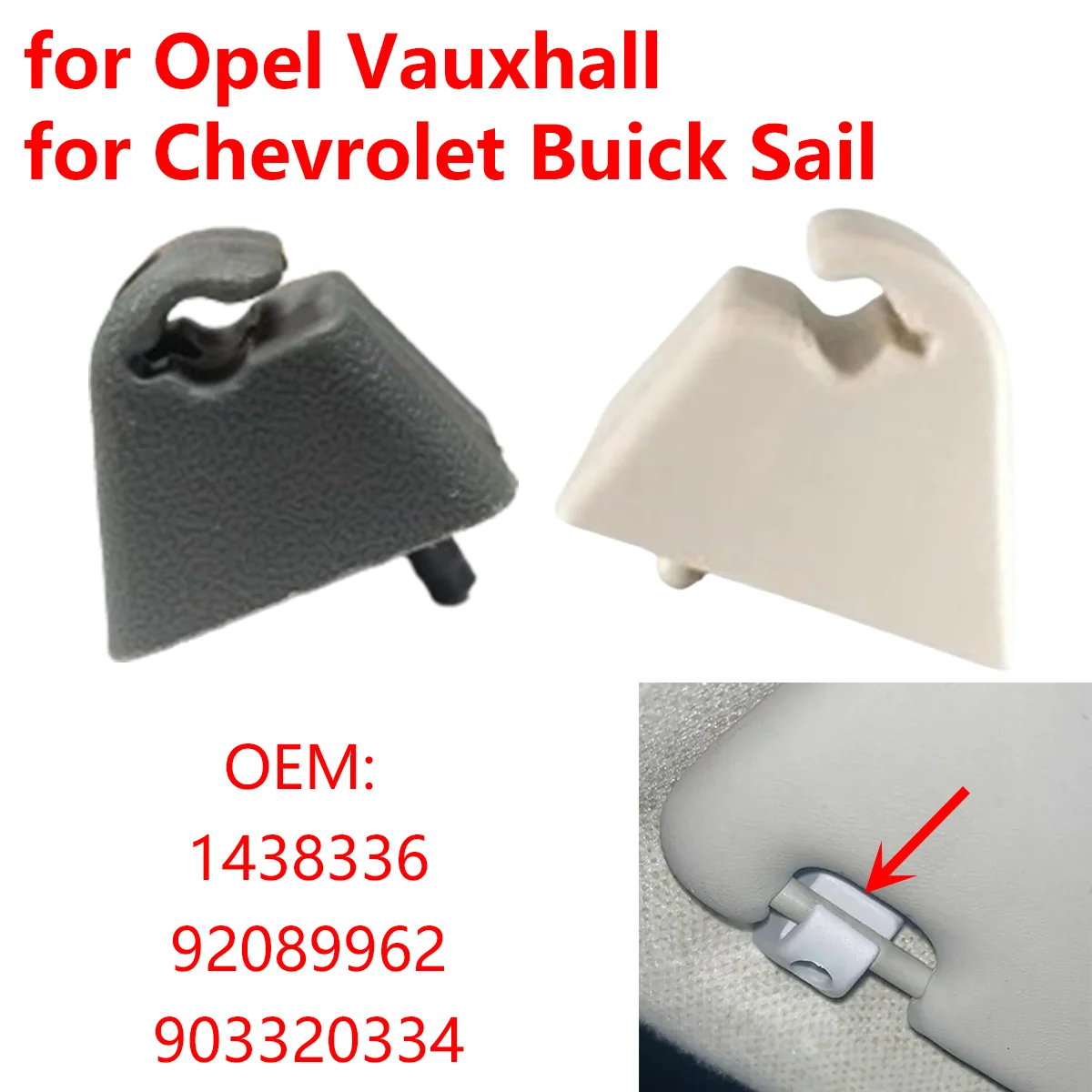 1/2Pcs Car Sun Visor Hook Mount Bracket  Hanger Clip Holder for Opel Vauxhall for Chevrolet Buick Sail