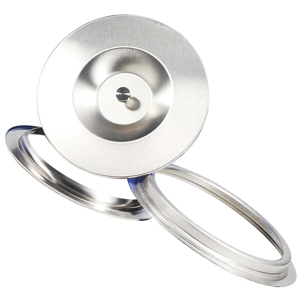 

1 Set Stainless Steel Garbage Bin Lid For Kitchen Recessed Countertop Trash Can Cover Odor Proof Replacement Waste Bin