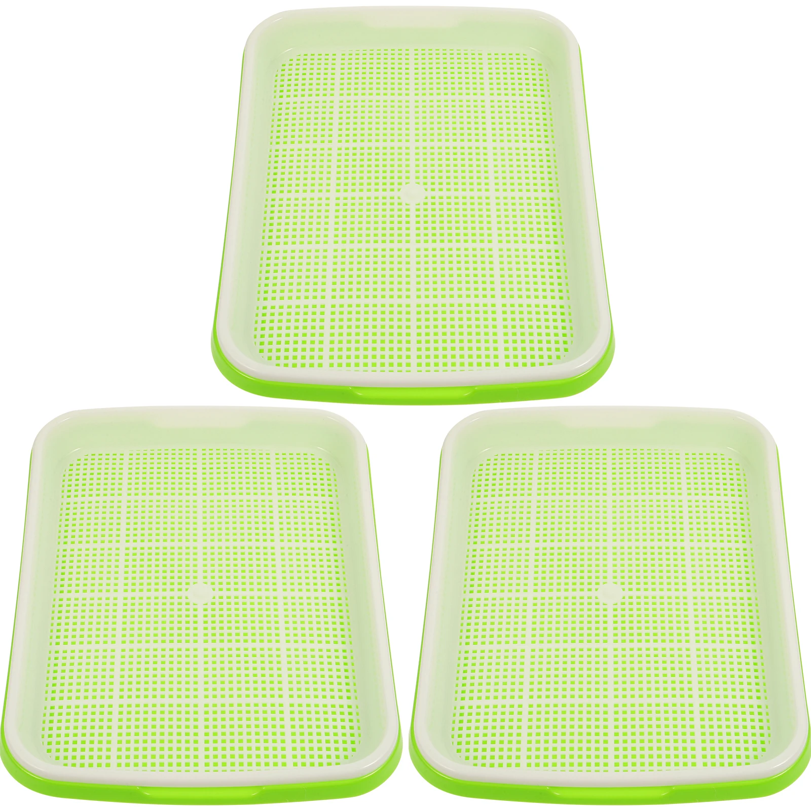 

3 Pcs Seedling Tray Planting Trays Germination Garden Propagator Starter Growing Decorate Plastic Indoor for Sprouts
