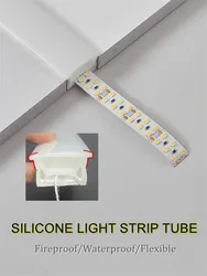 Embedded LED Neon Silicone Tube Flexible Rope Channel Diffuser Waterproof Outdoor Flexible Ribbon Strip Lights Room Decor Lamp