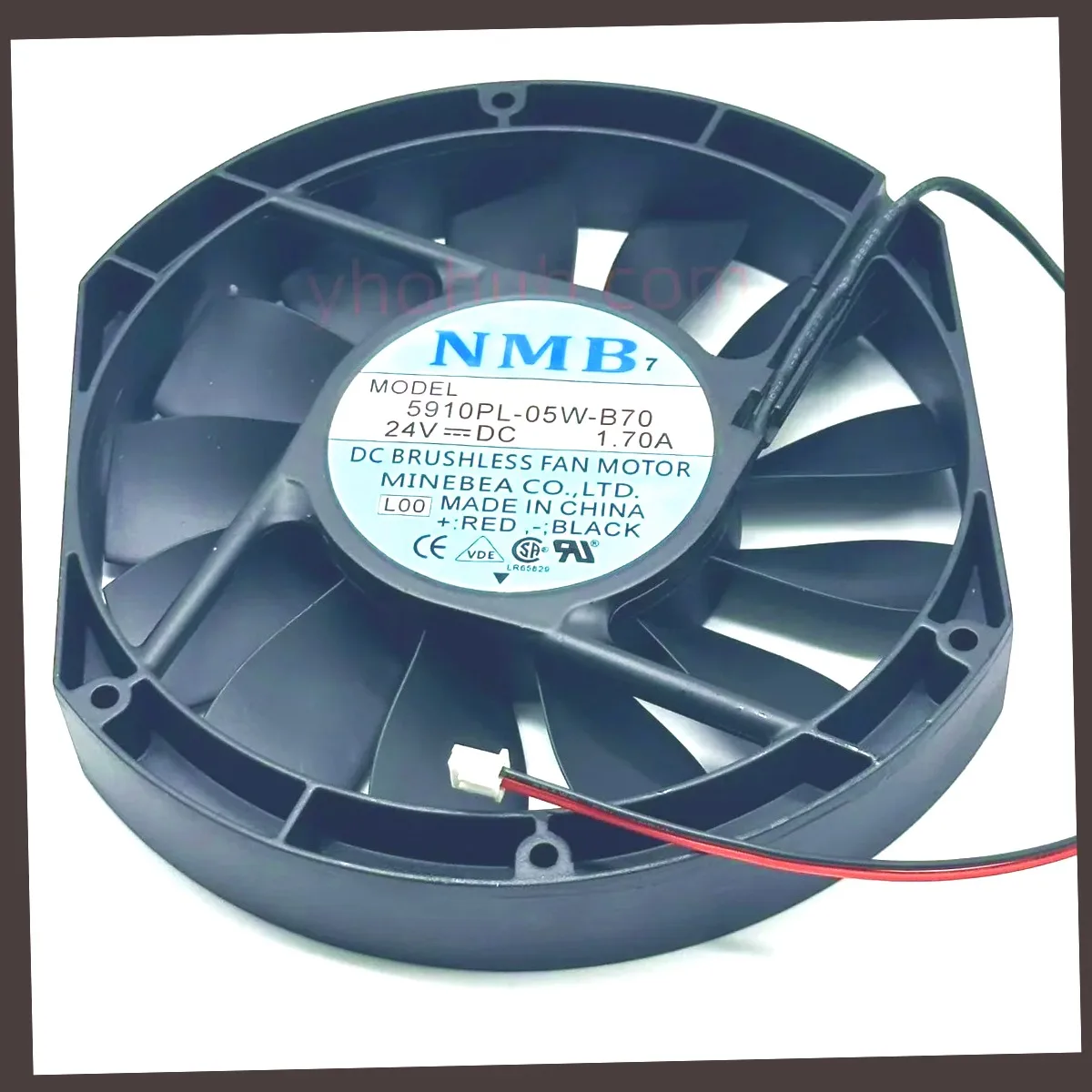 NMB-MAT 5910PL-05W-B70 L00 Server Cooling Fan DC 24V 1.70A 170x150x25mm 2-Wire Industrial Equipment Ventilation