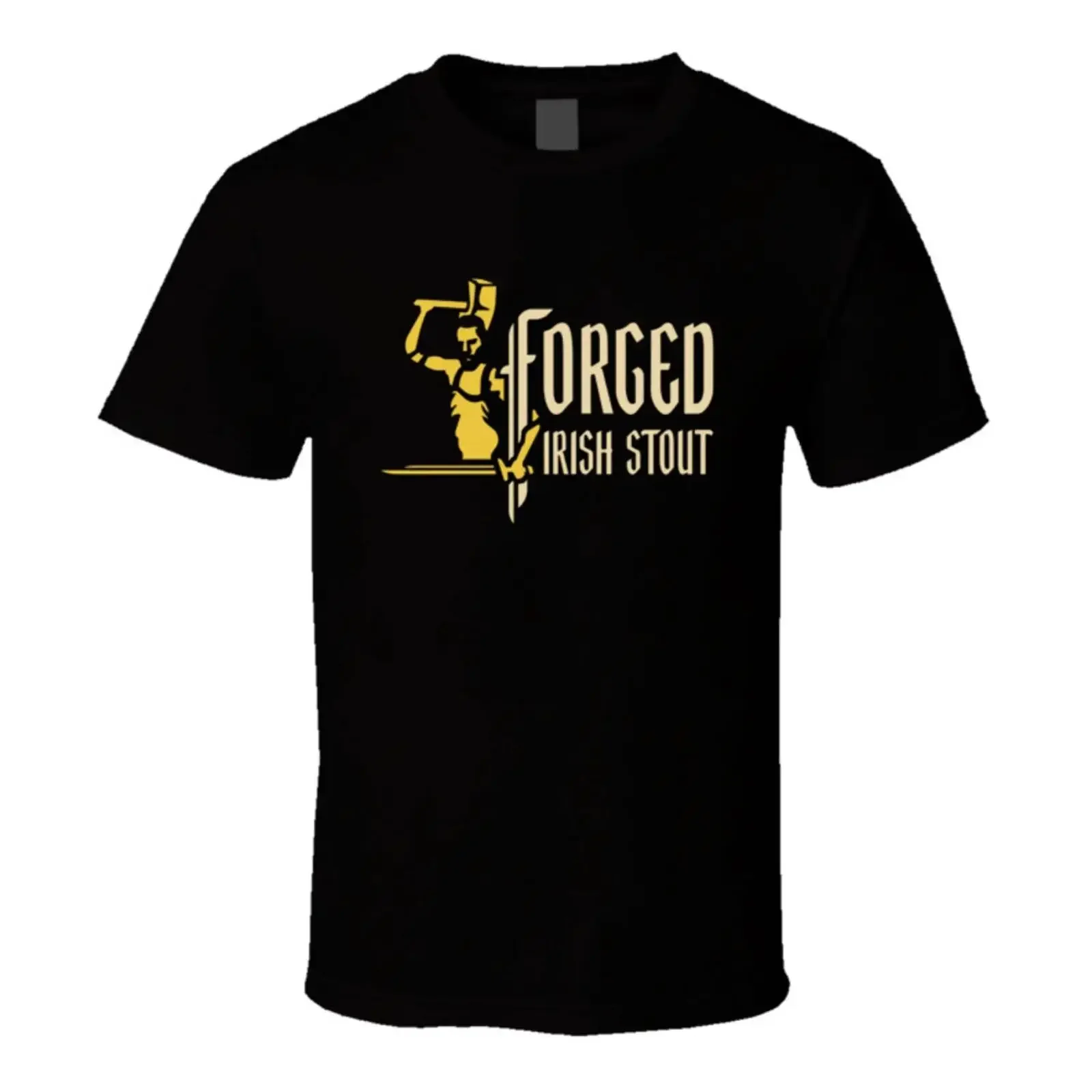 Forged Irish Stout Beer Lovers T Shirt vintage Washed designer clothes Unisex homme Breathable Top For Everyday Wear Versatile